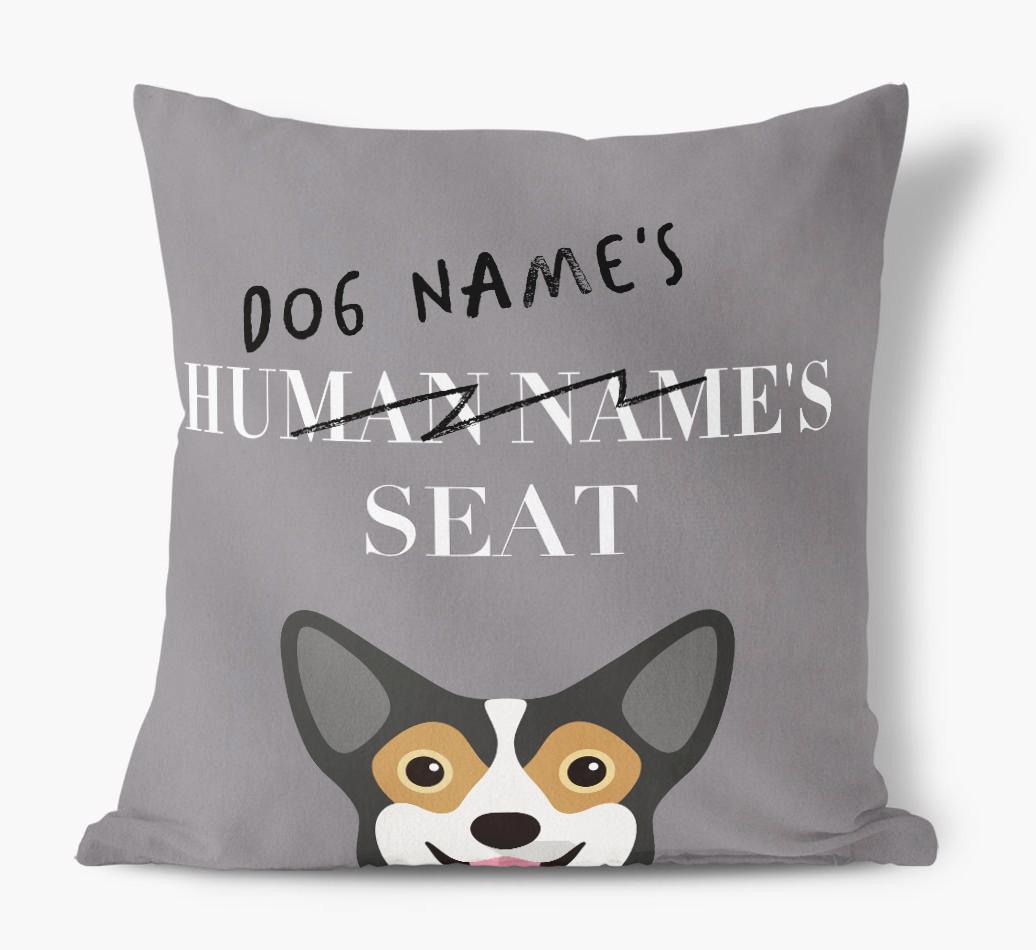 Human's Seat: Personalized {breedFullName} Canvas Pillow
