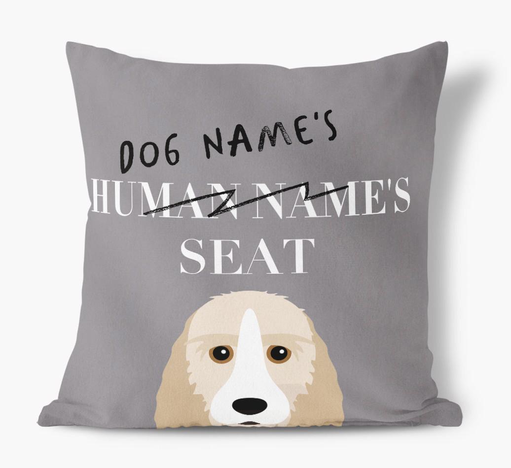 Human's Seat: Personalized {breedFullName} Canvas Pillow