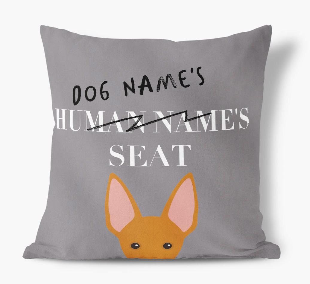 Human's Seat: Personalised {breedFullName} Canvas Cushion