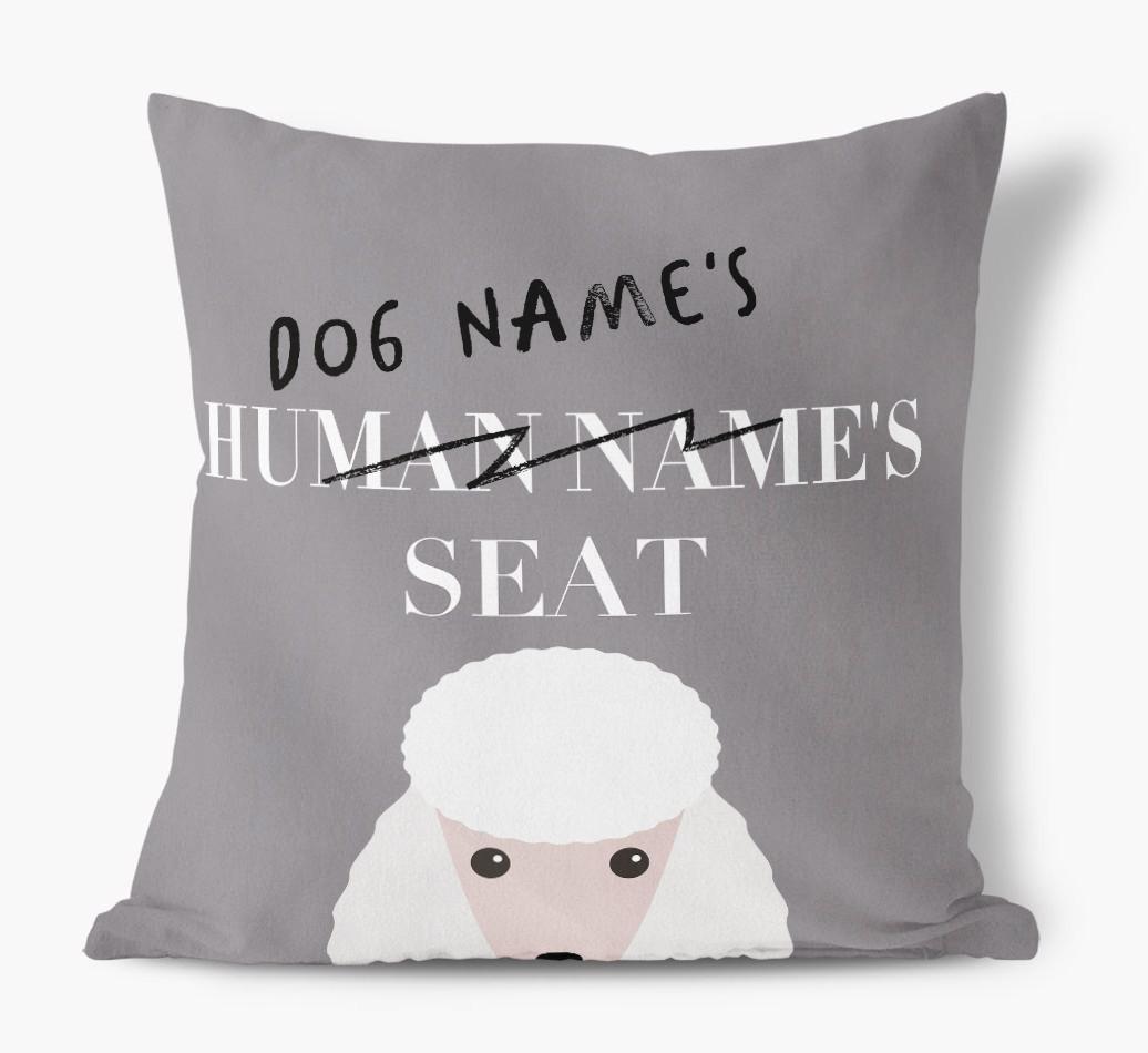 Human's Seat: Personalized {breedFullName} Canvas Pillow