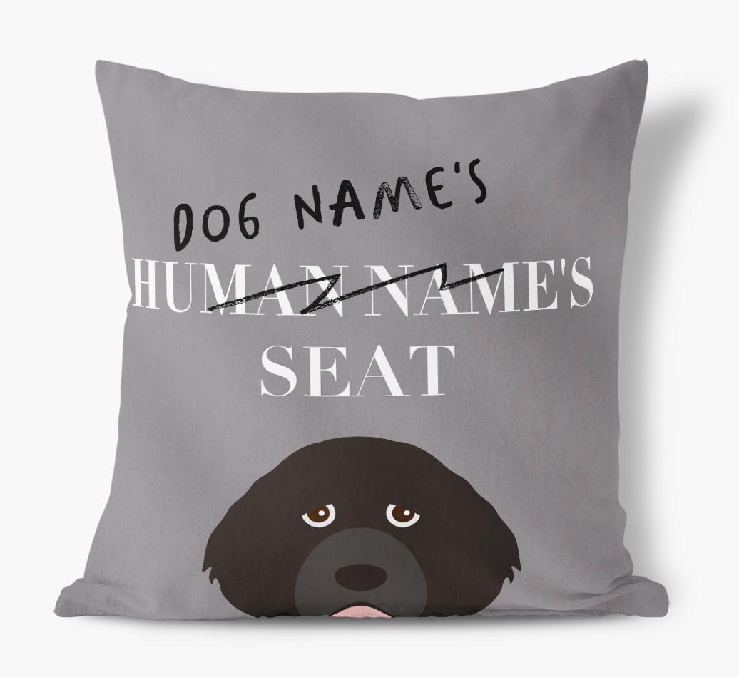 Human's Seat: Personalized {breedFullName} Canvas Pillow