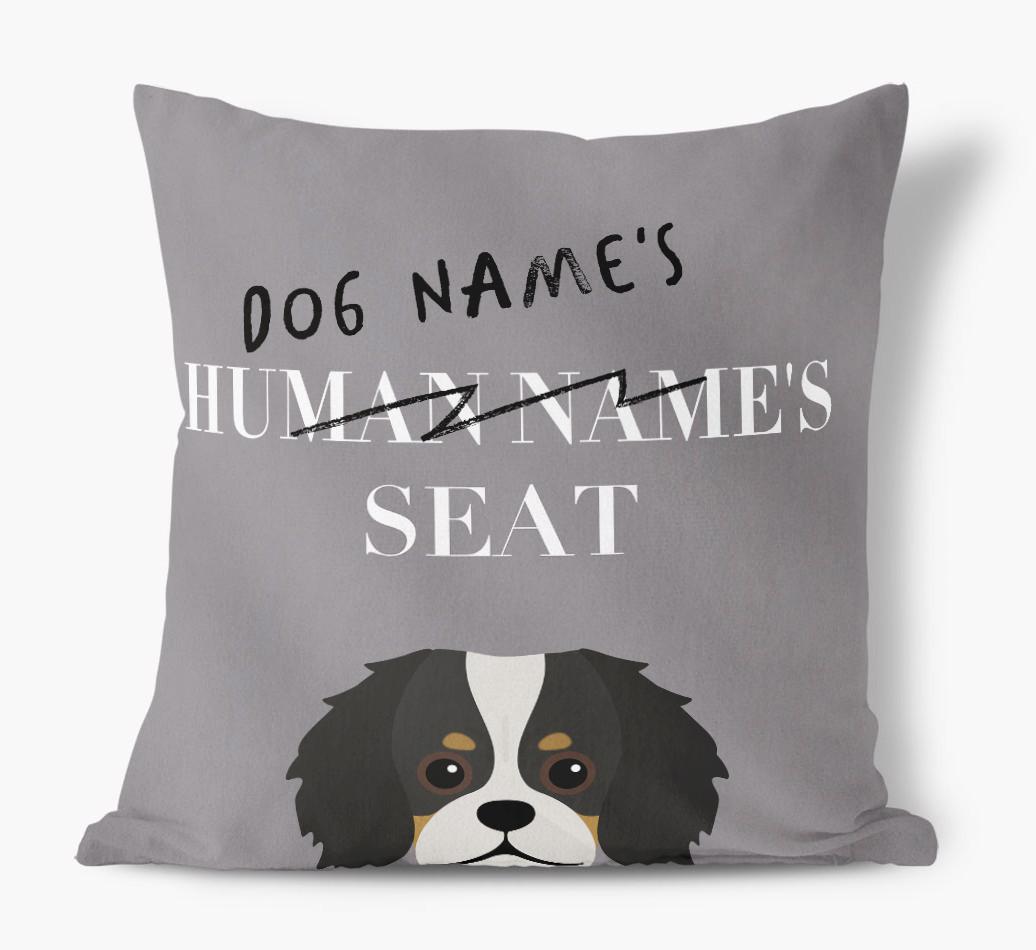 Human's Seat: Personalized {breedFullName} Canvas Pillow