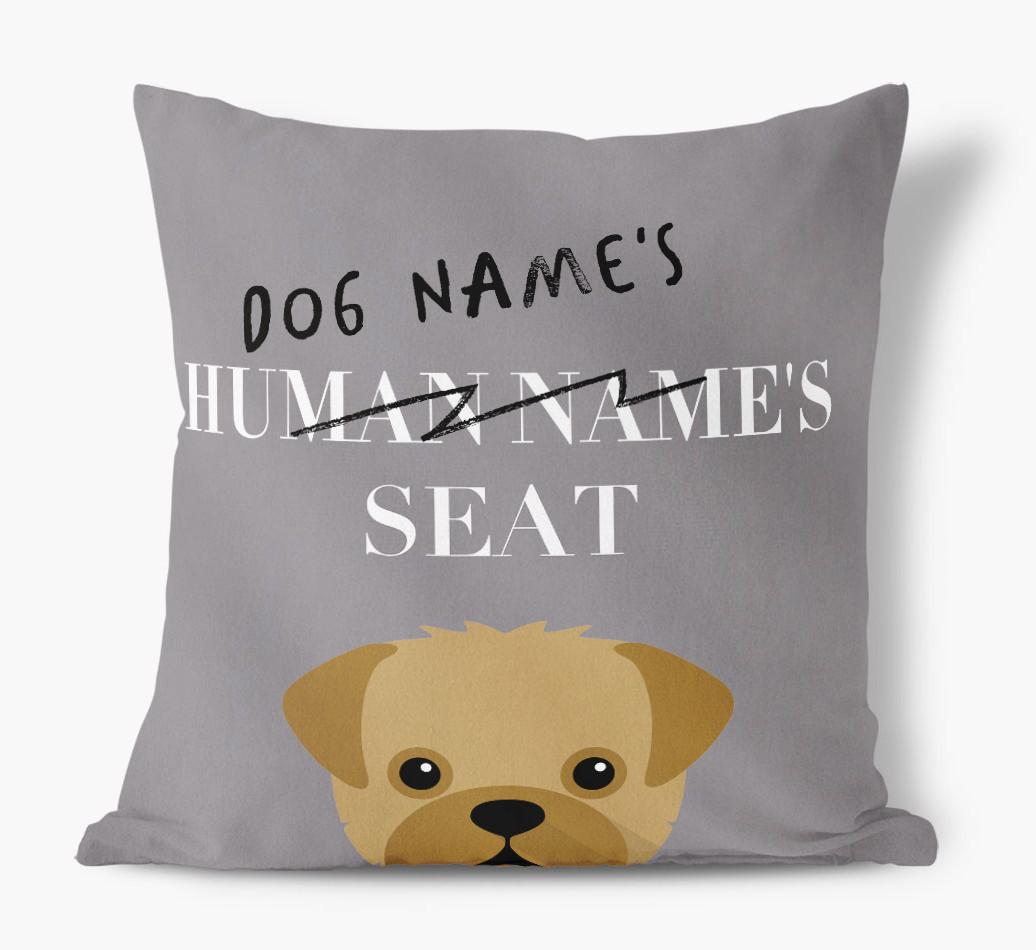 Human's Seat: Personalized {breedFullName} Canvas Pillow