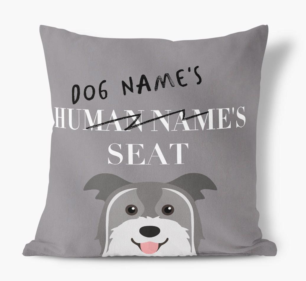 Human's Seat: Personalized {breedFullName} Canvas Pillow