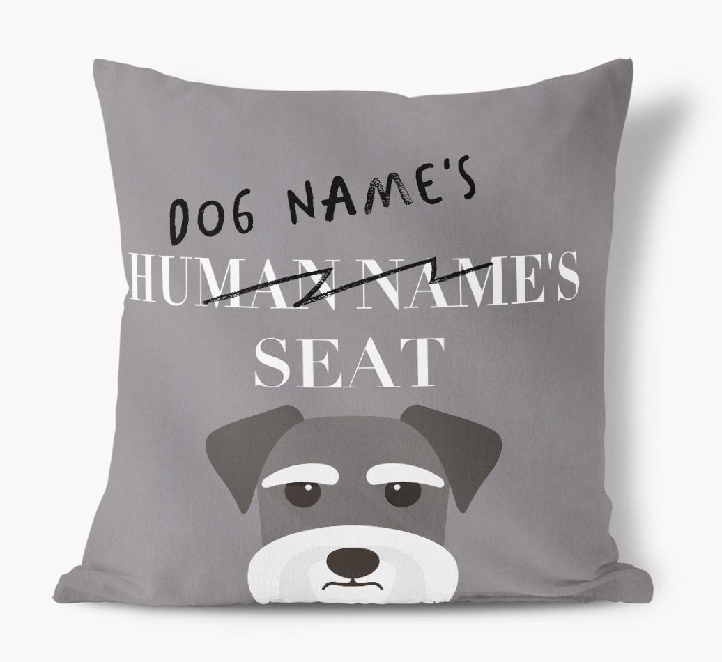 Human's Seat: Personalized {breedFullName} Canvas Pillow