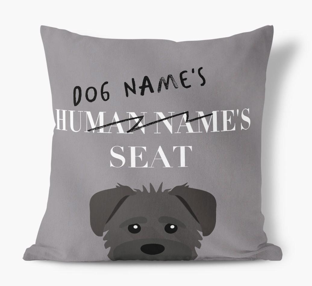 Human's Seat: Personalized {breedFullName} Canvas Pillow