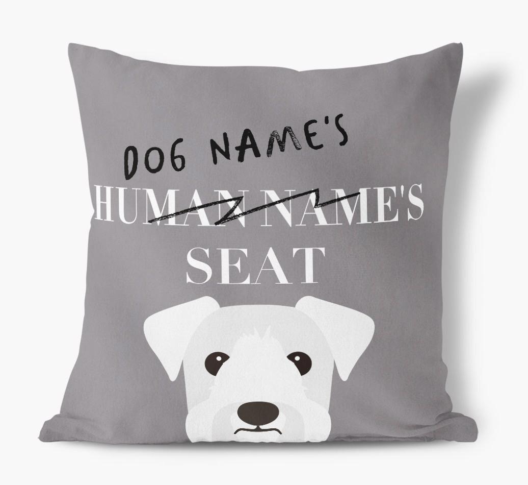 Human's Seat: Personalized {breedFullName} Canvas Pillow