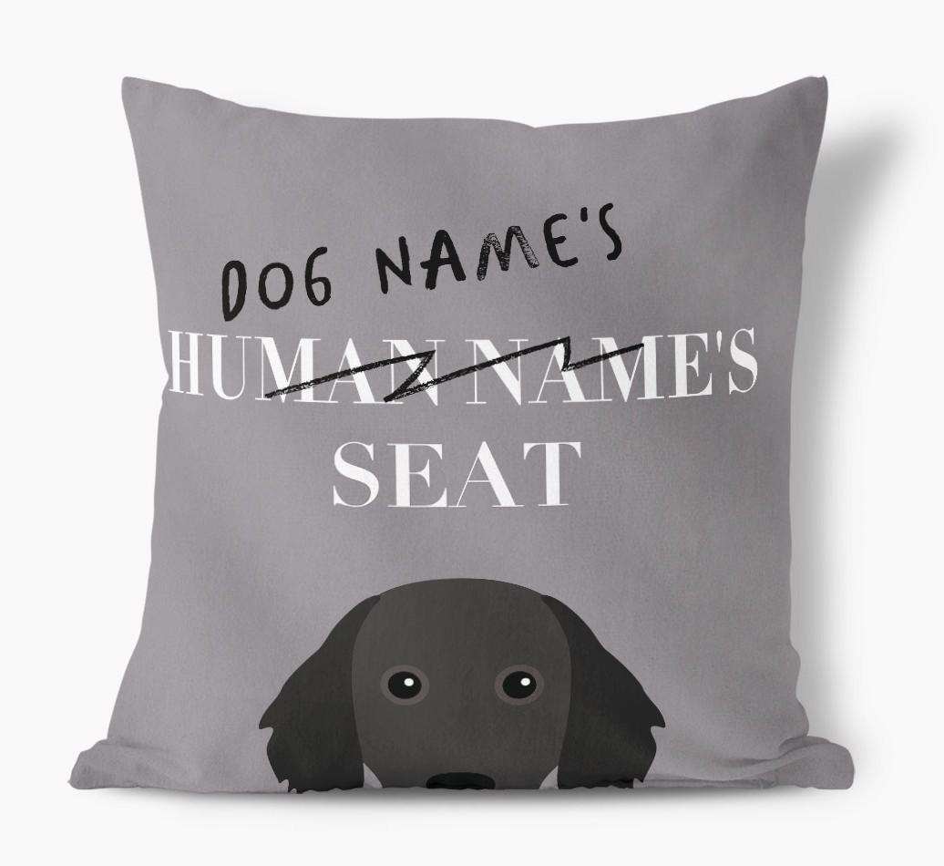 Human's Seat: Personalized {breedFullName} Canvas Pillow