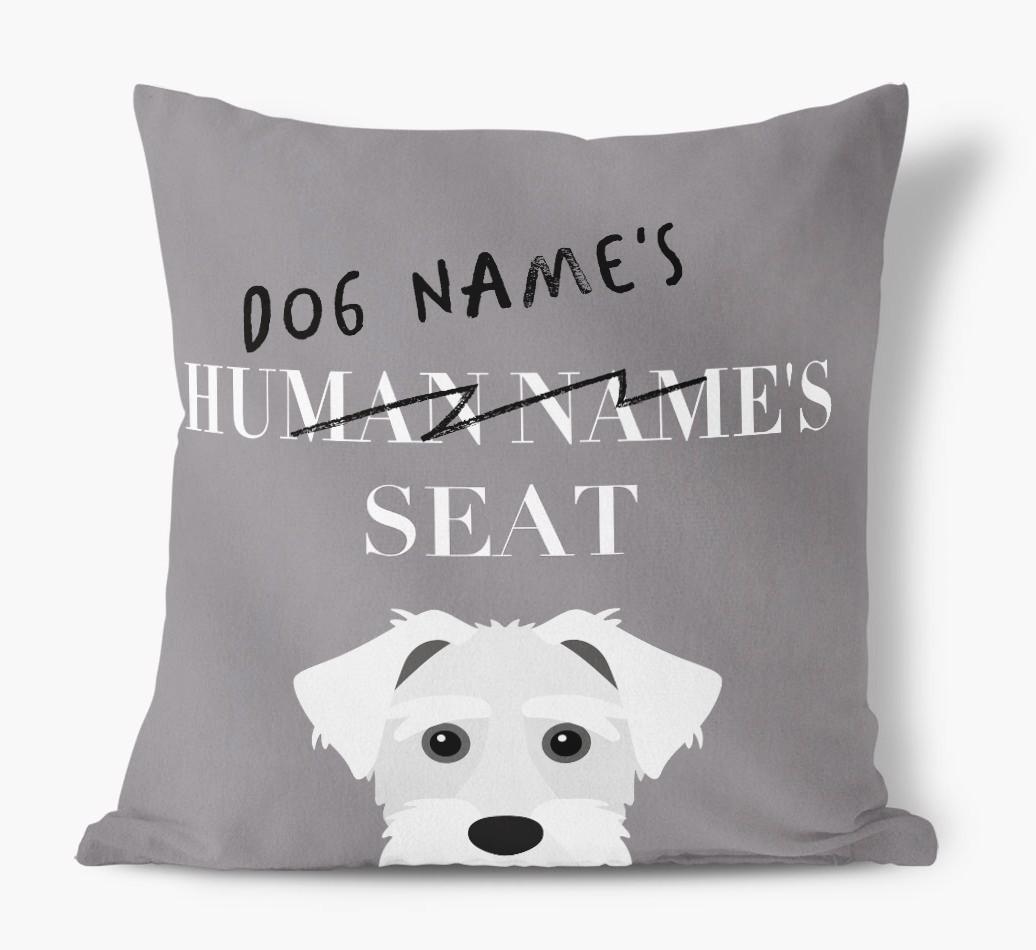 Human's Seat: Personalized {breedFullName} Canvas Pillow
