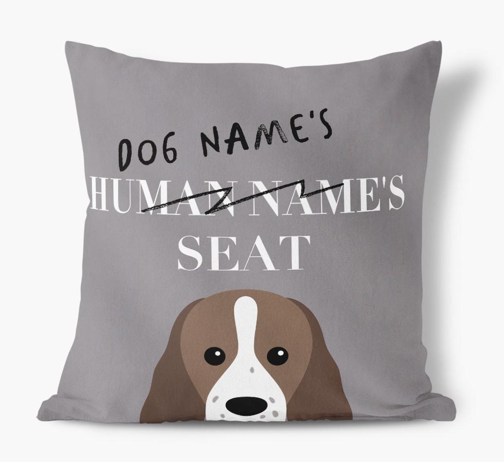 Human's Seat: Personalized {breedFullName} Canvas Pillow