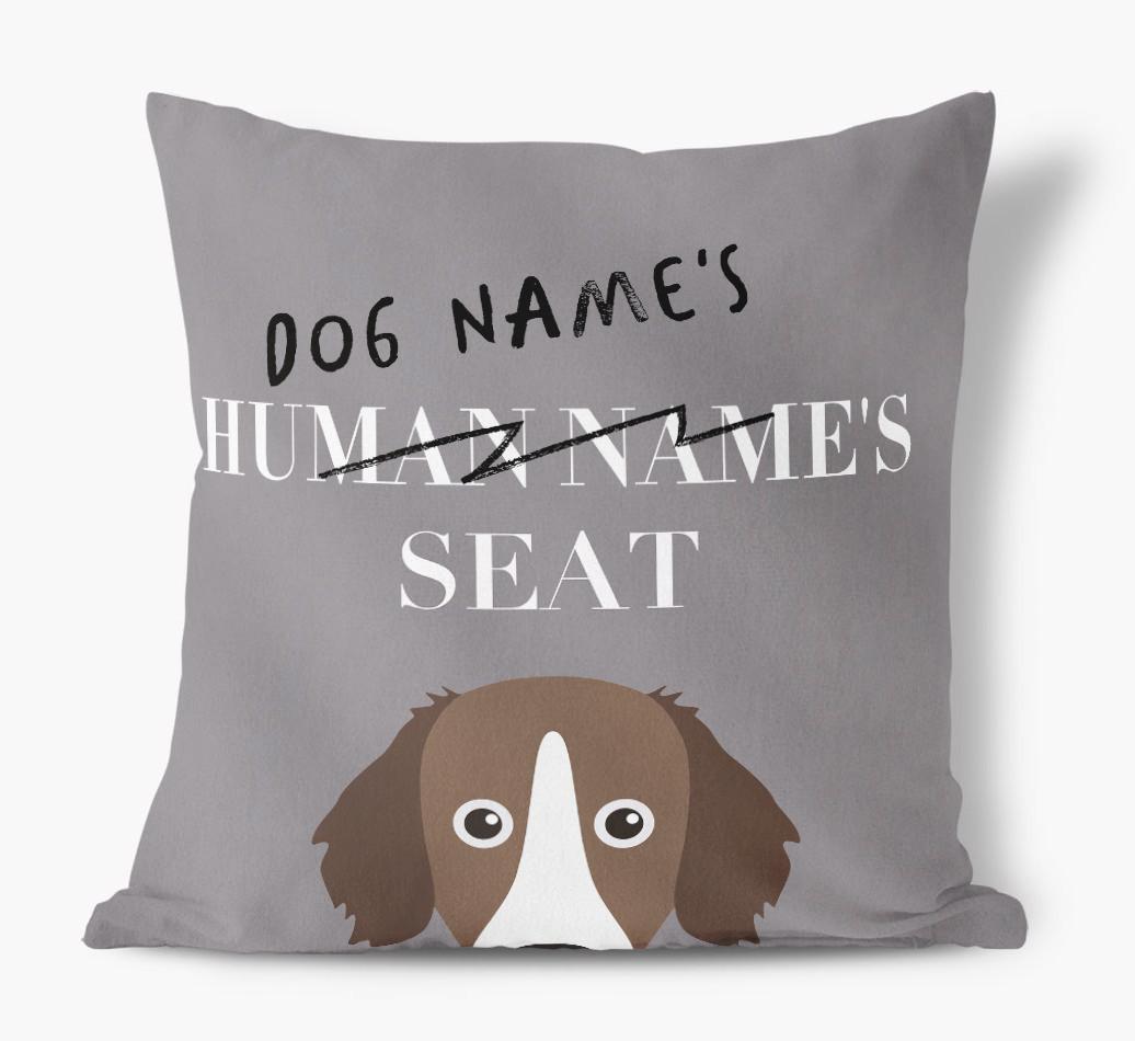 Human's Seat: Personalized {breedFullName} Canvas Pillow