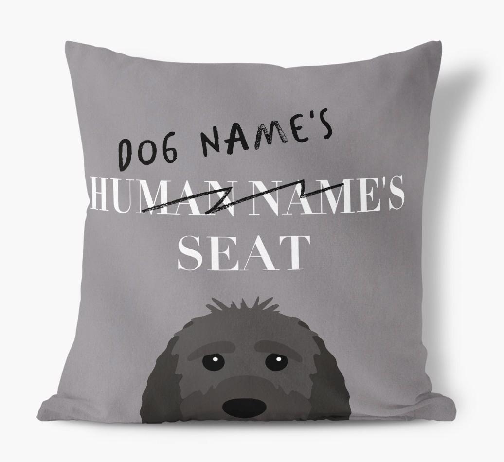 Human's Seat: Personalized {breedFullName} Canvas Pillow