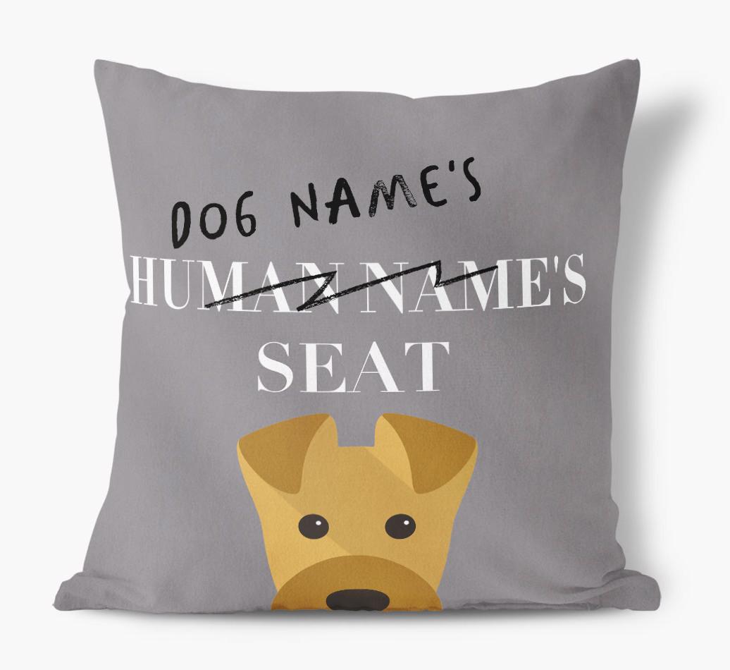 Human's Seat: Personalized {breedFullName} Canvas Pillow