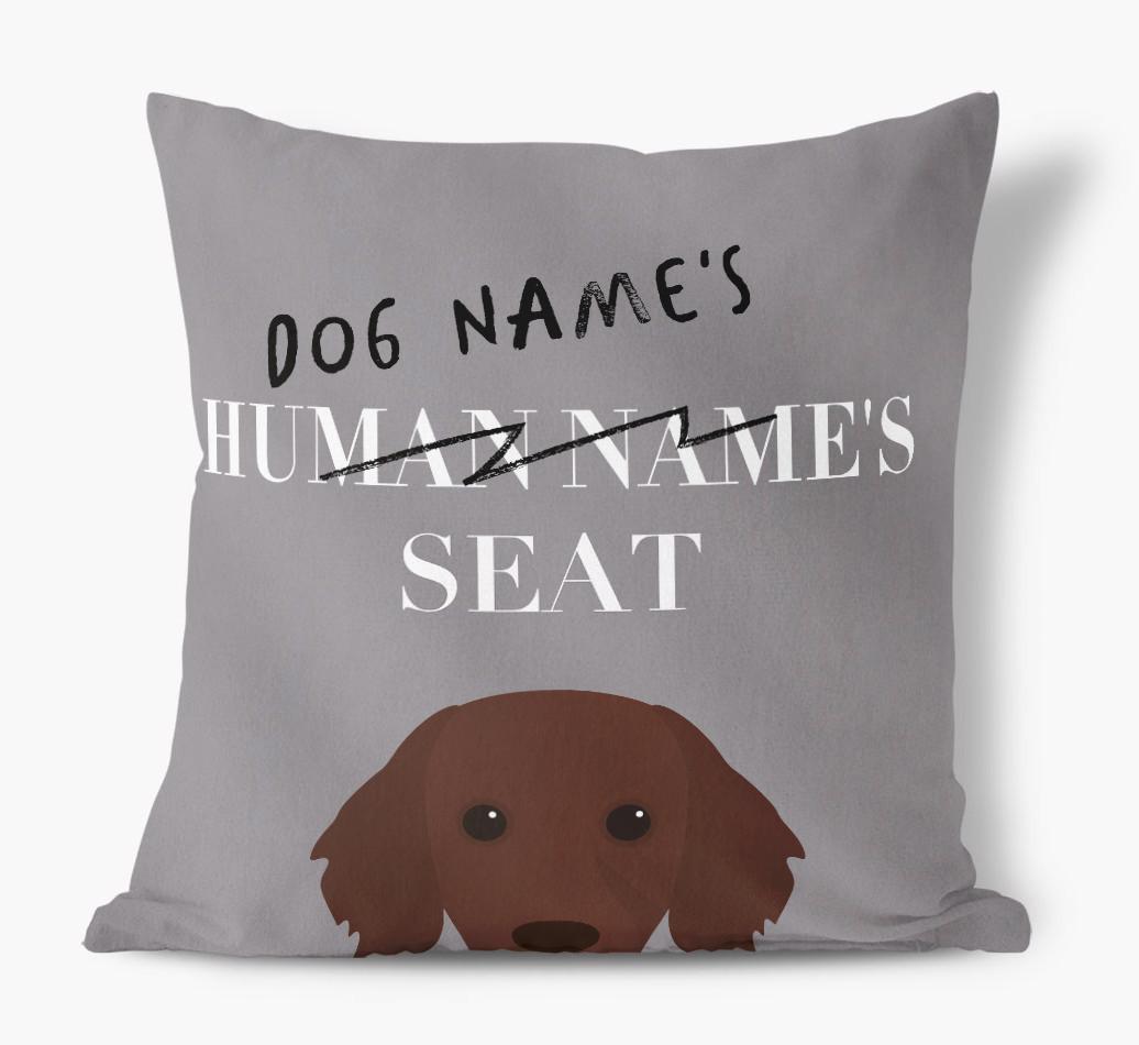 Human's Seat: Personalized {breedFullName} Canvas Pillow