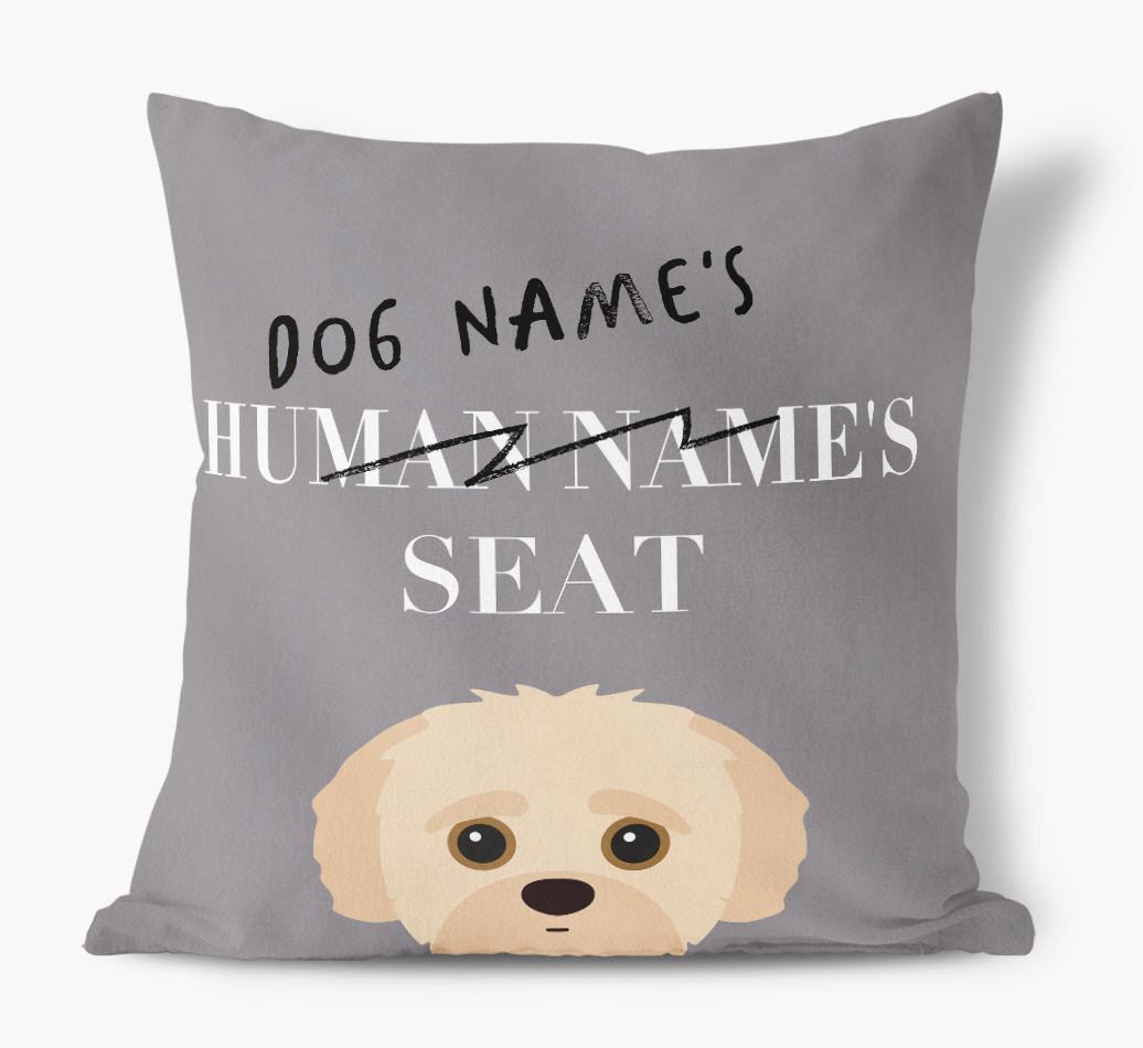 Human's Seat: Personalized {breedFullName} Canvas Pillow