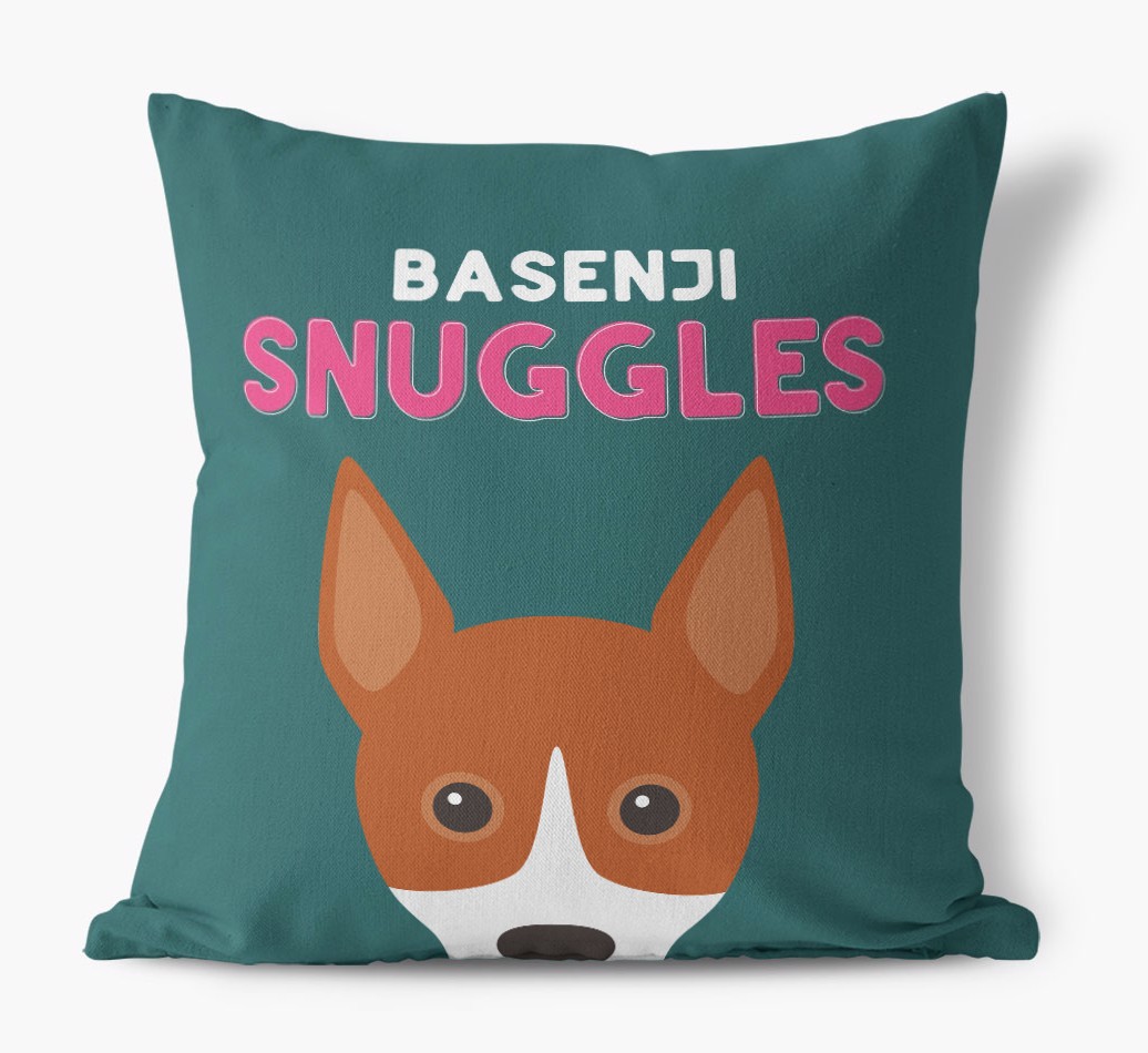 Snuggles: Personalised {breedFullName} Canvas Cushion