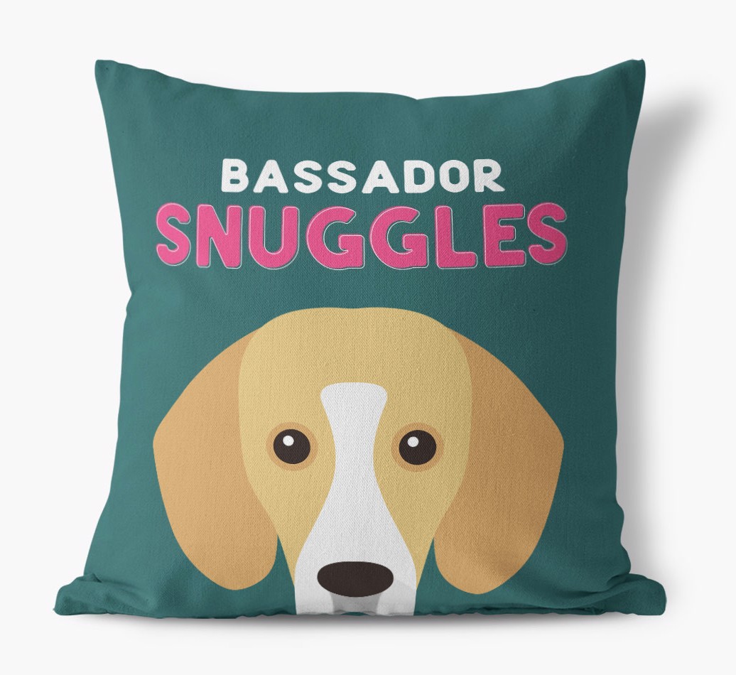Snuggles: Personalised {breedFullName} Canvas Cushion