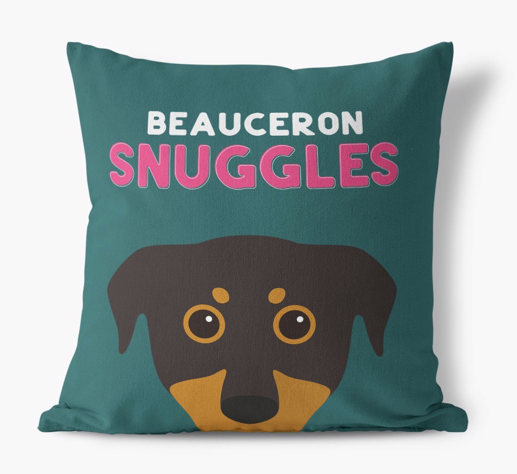 Snuggles: Personalised {breedFullName} Canvas Cushion