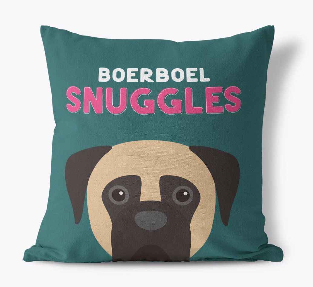Snuggles: Personalised {breedFullName} Canvas Cushion