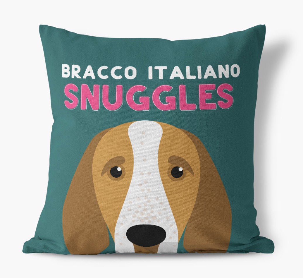 Snuggles: Personalised {breedFullName} Canvas Cushion