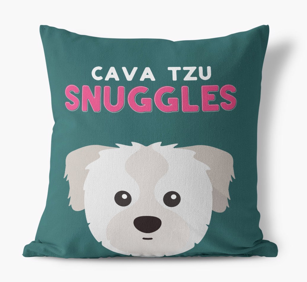 Snuggles: Personalised {breedFullName} Canvas Cushion
