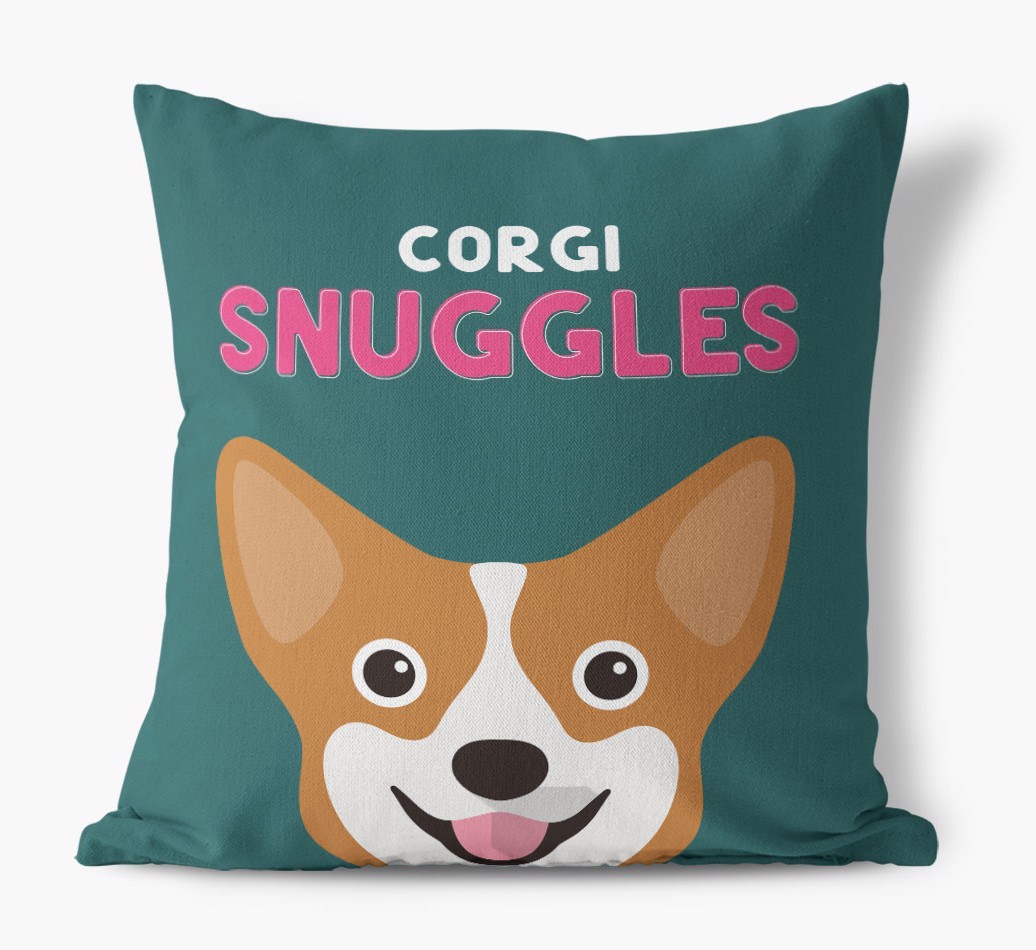 Snuggles: Personalized {breedFullName} Canvas Pillow