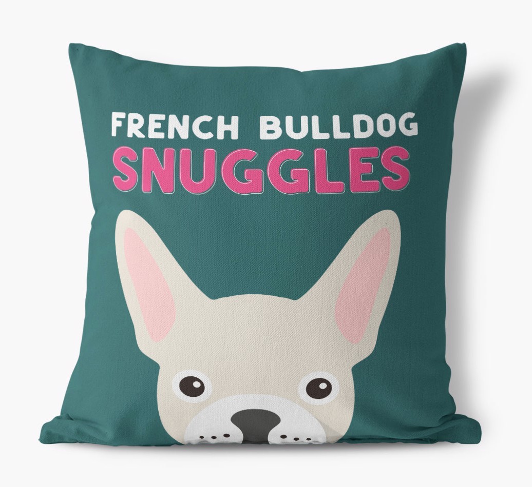 Snuggles: Personalized {breedFullName} Canvas Pillow