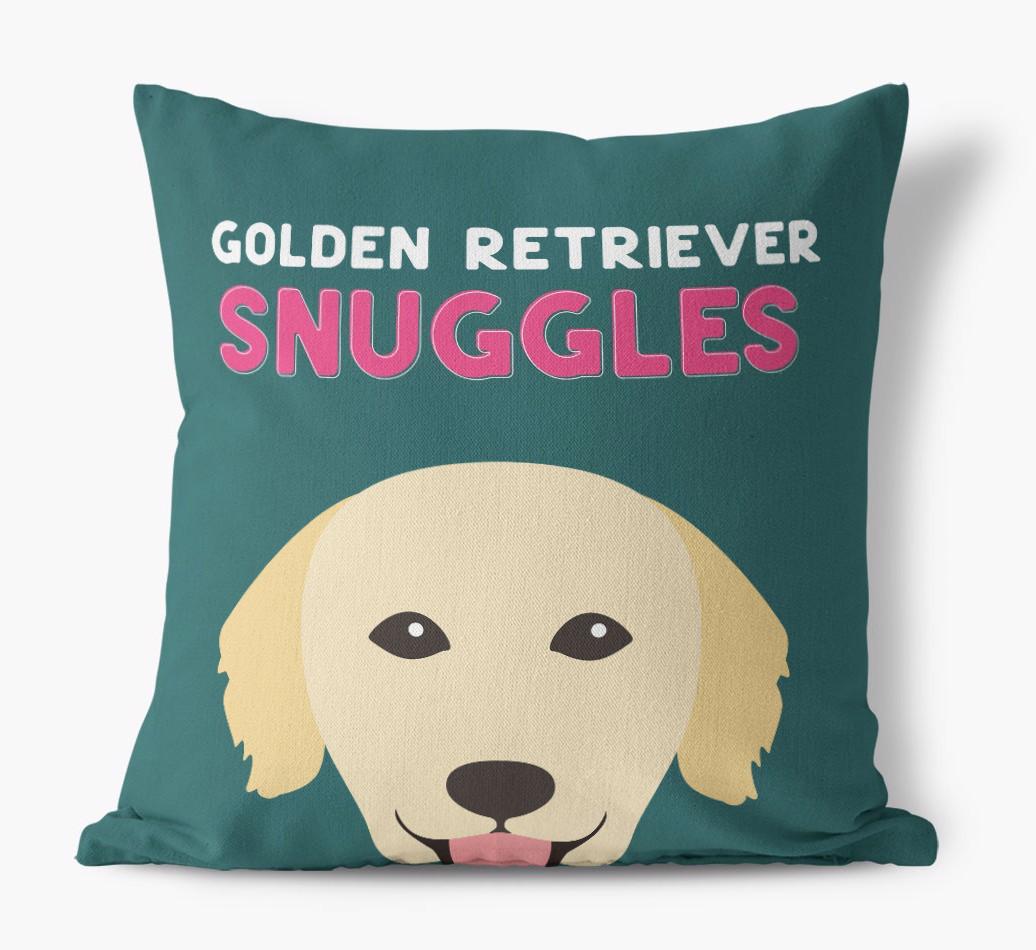 Snuggles: Personalized {breedFullName} Canvas Pillow
