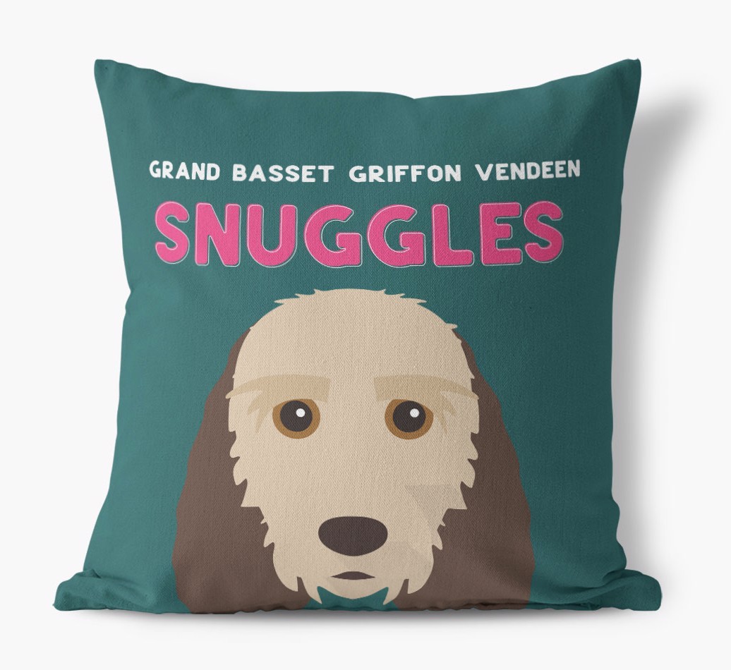 Snuggles: Personalised {breedFullName} Canvas Cushion