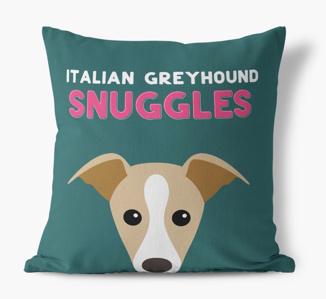 Snuggles: Personalized {breedFullName} Canvas Pillow