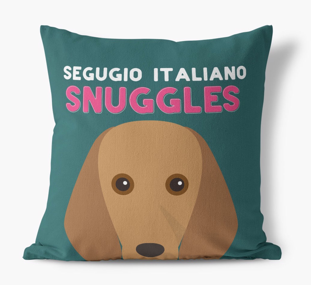 Snuggles: Personalized {breedFullName} Canvas Pillow