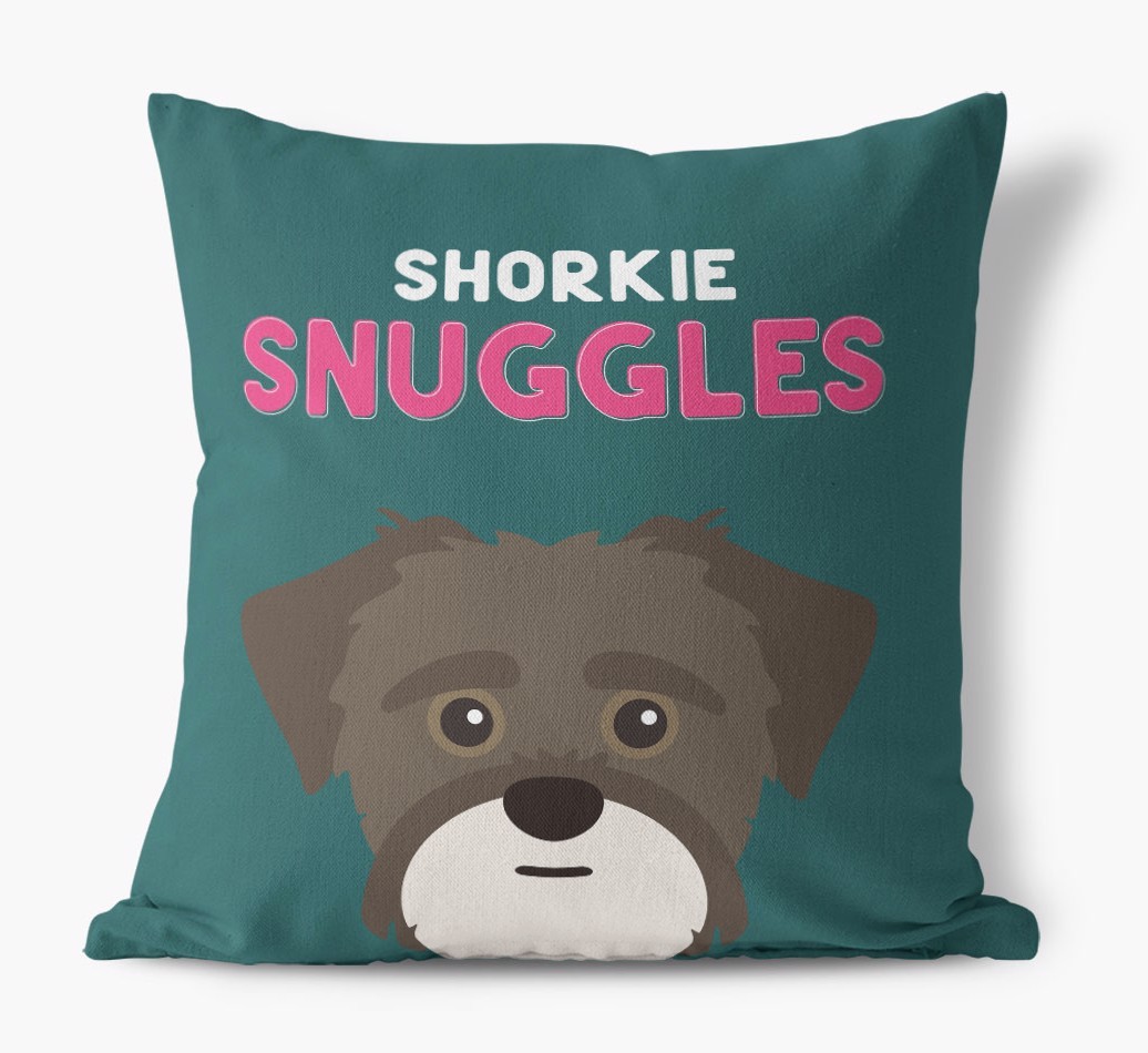 Snuggles: Personalized {breedFullName} Canvas Pillow