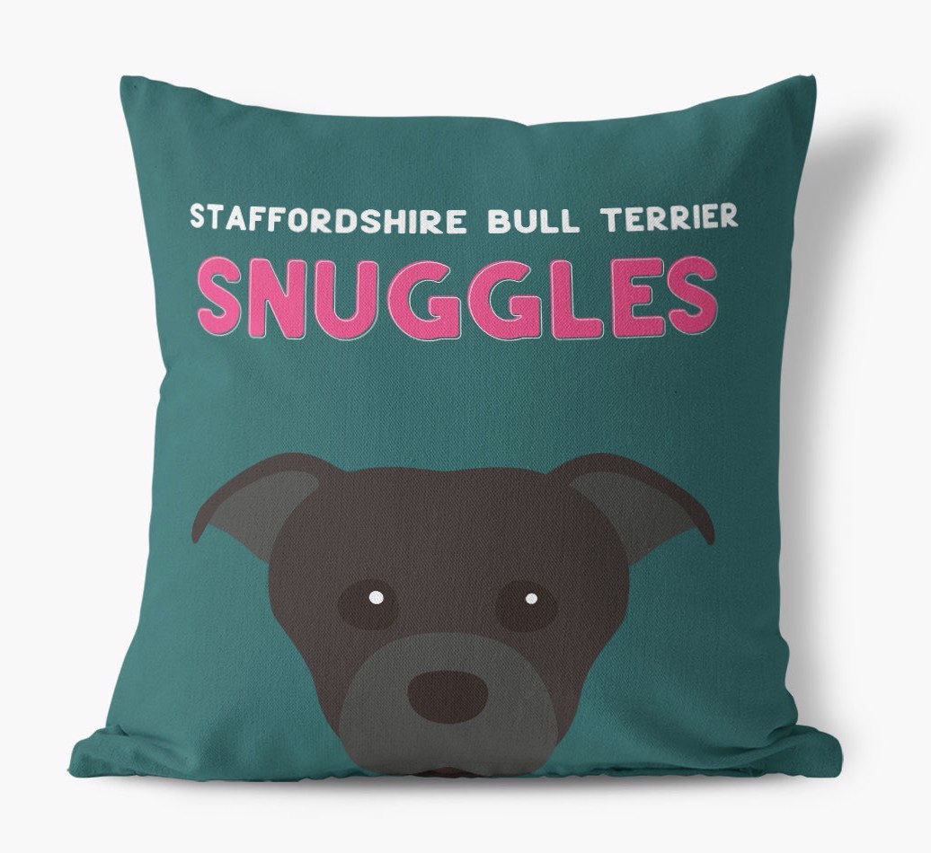 Snuggles: Personalized {breedFullName} Canvas Pillow
