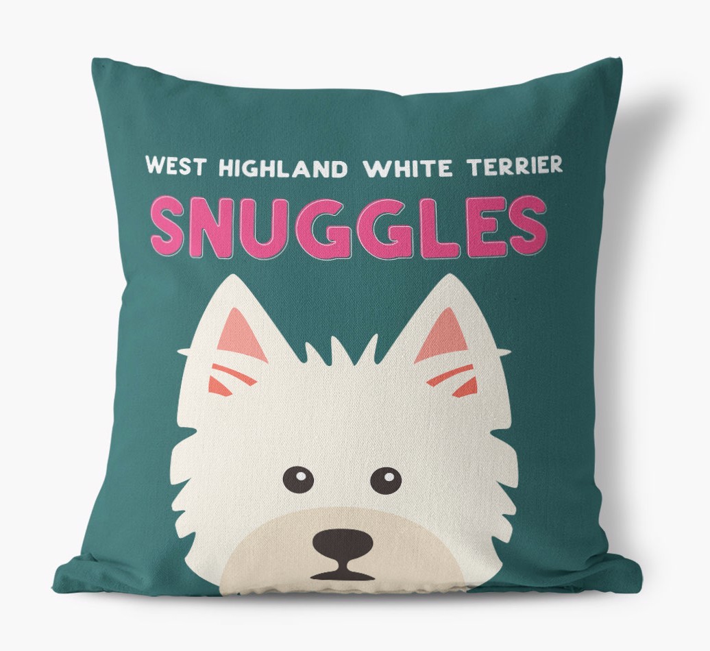 Snuggles: Personalised {breedFullName} Canvas Cushion