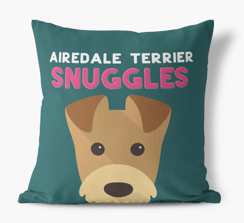 Snuggles: Personalized {breedFullName} Canvas Pillow
