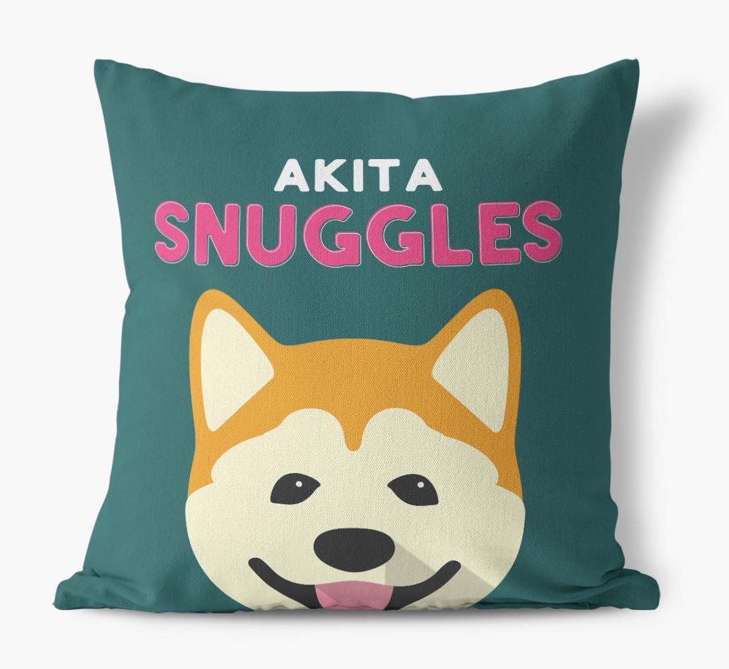 Snuggles: Personalized {breedFullName} Canvas Pillow