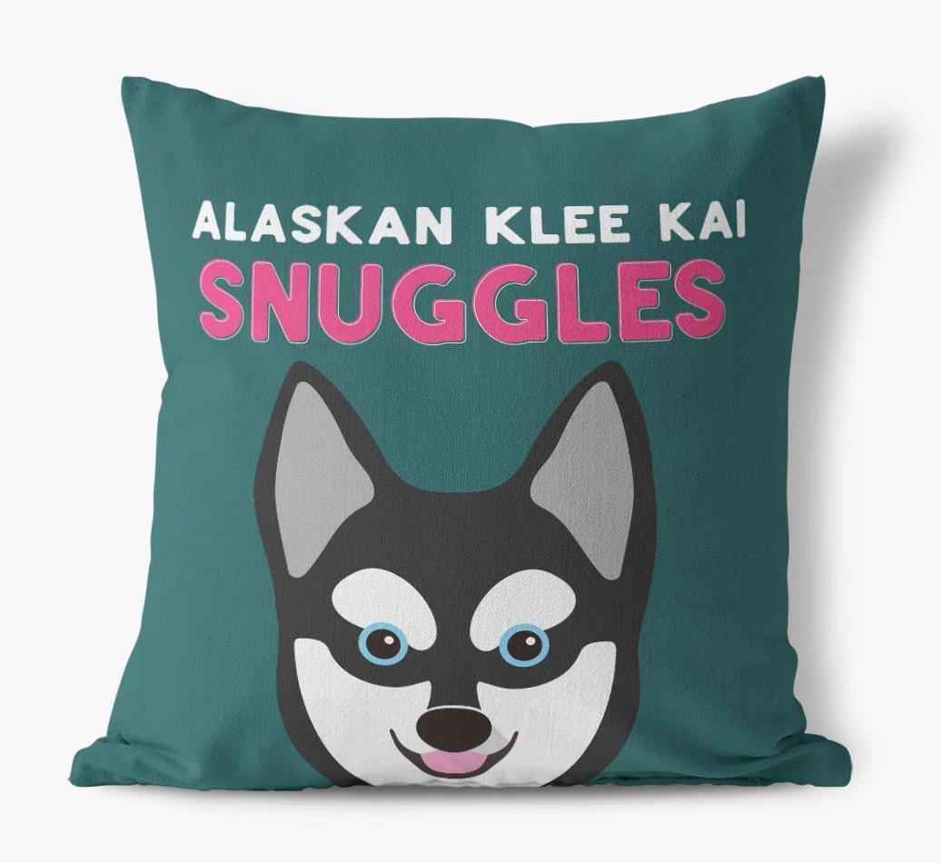 Snuggles: Personalized {breedFullName} Canvas Pillow