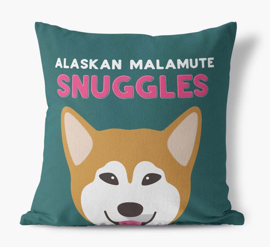 Snuggles: Personalized {breedFullName} Canvas Pillow