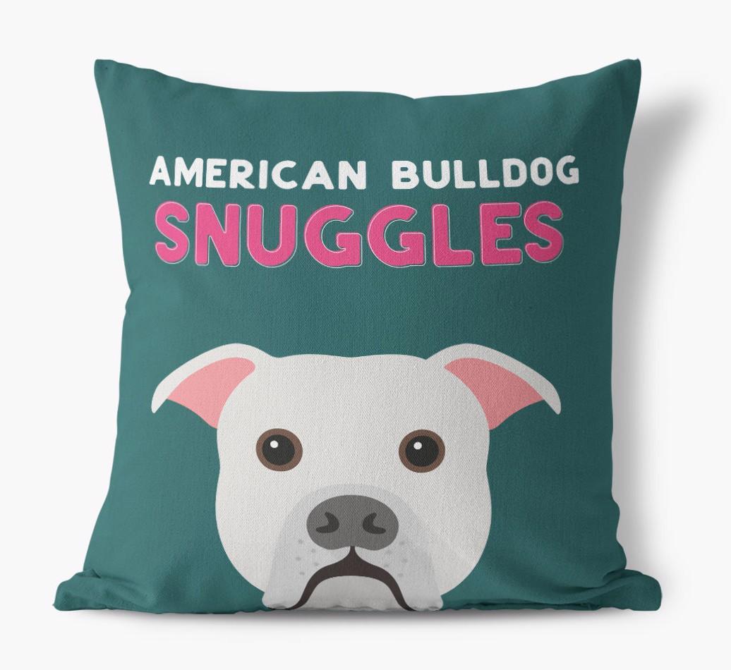 Snuggles: Personalized {breedFullName} Canvas Pillow