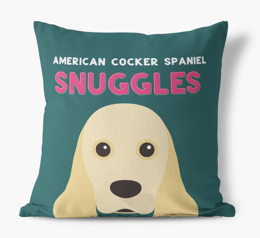 Snuggles: Personalized {breedFullName} Canvas Pillow