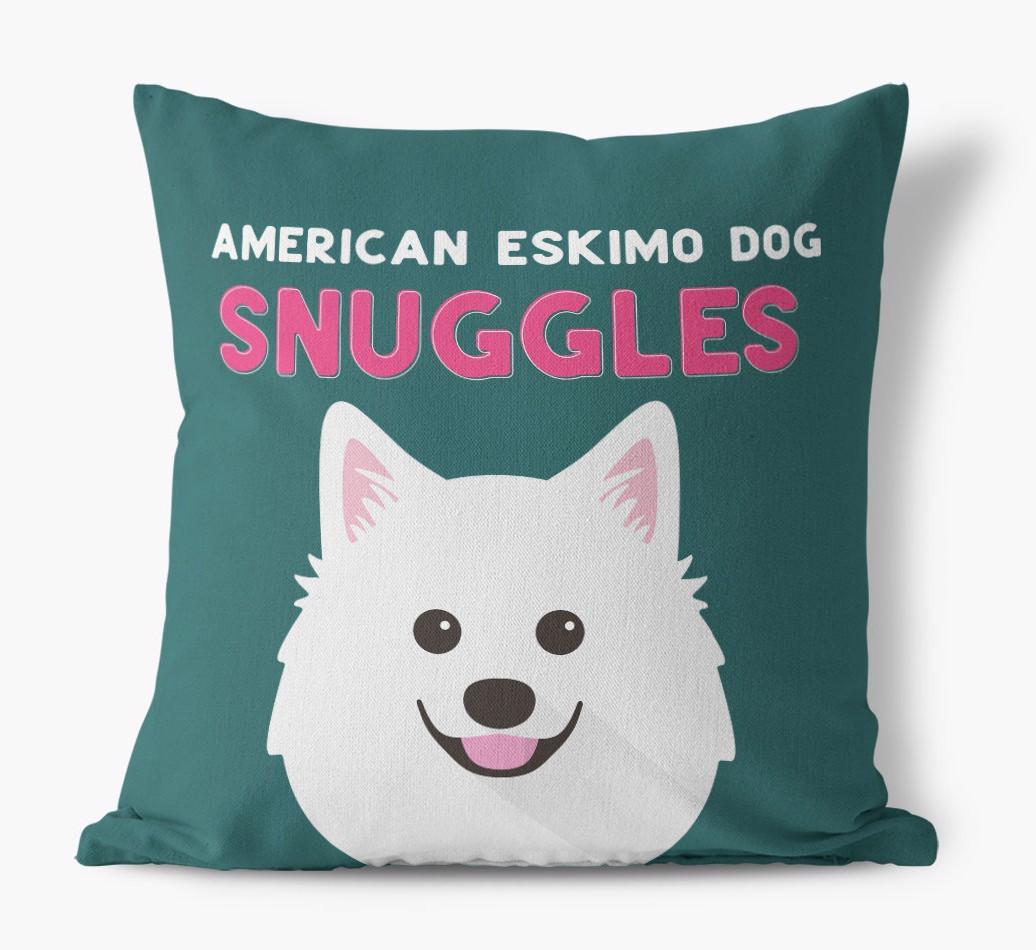 Snuggles: Personalized {breedFullName} Canvas Pillow