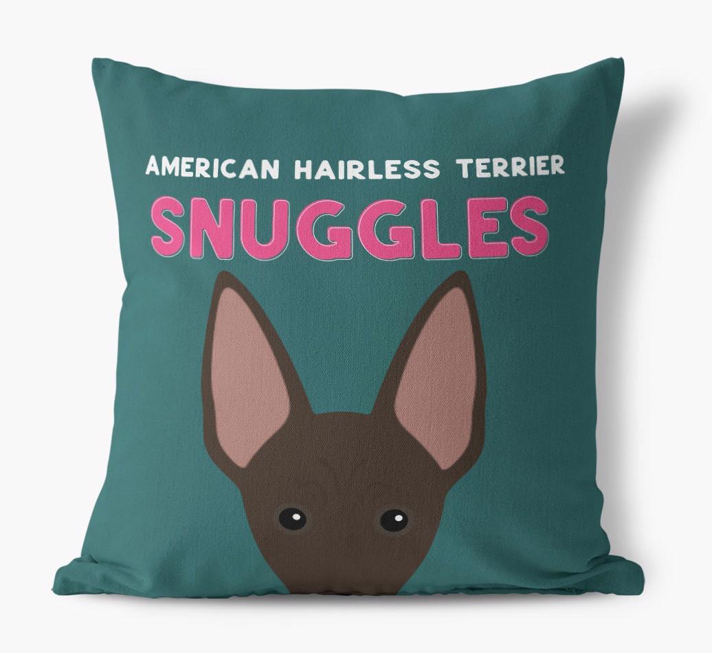 Snuggles: Personalized {breedFullName} Canvas Pillow