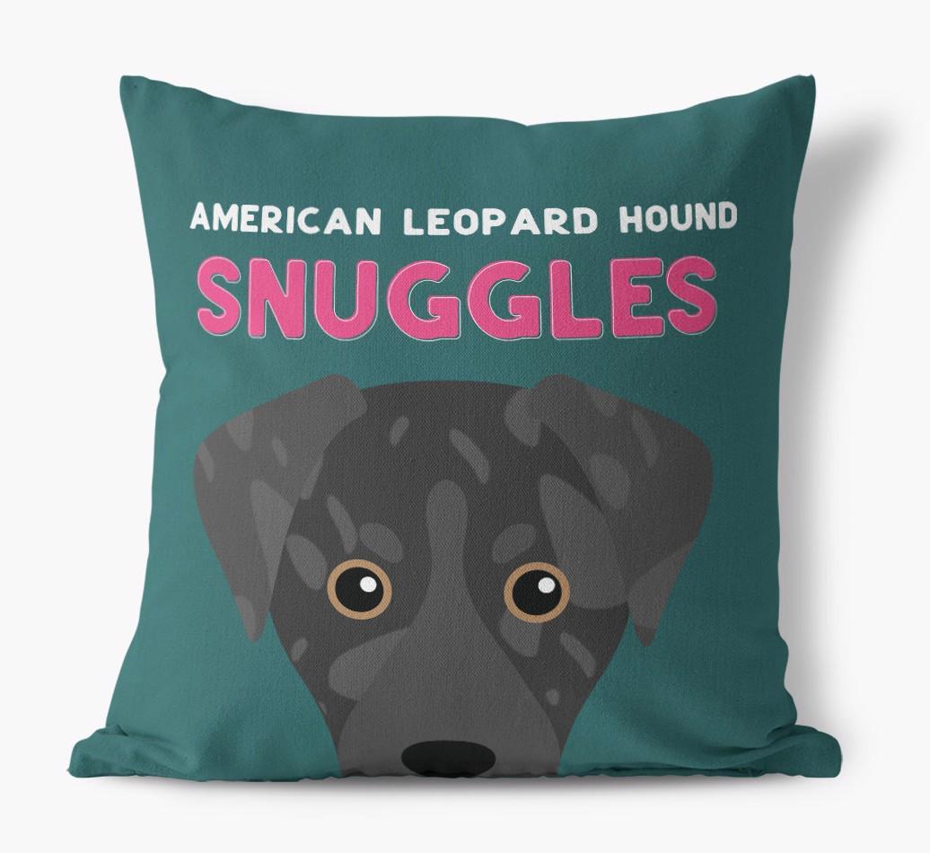 Snuggles: Personalized {breedFullName} Canvas Pillow