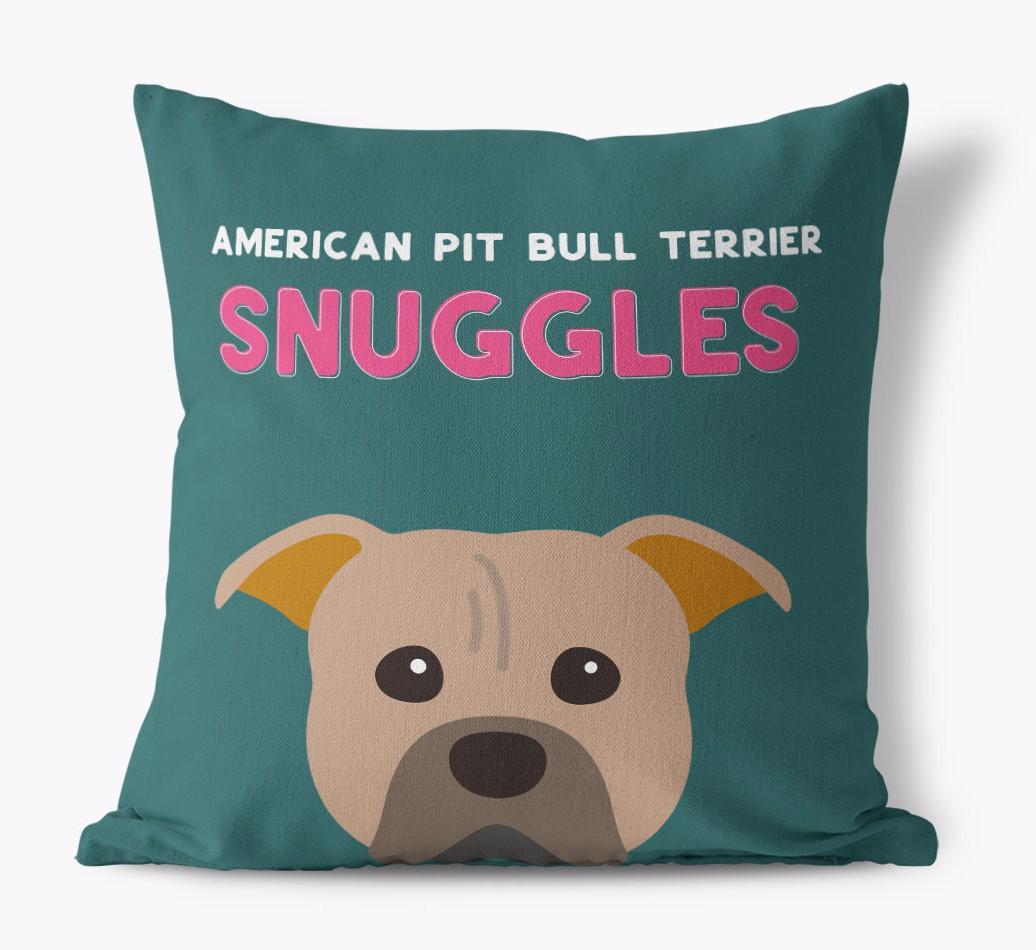 Snuggles: Personalized {breedFullName} Canvas Pillow