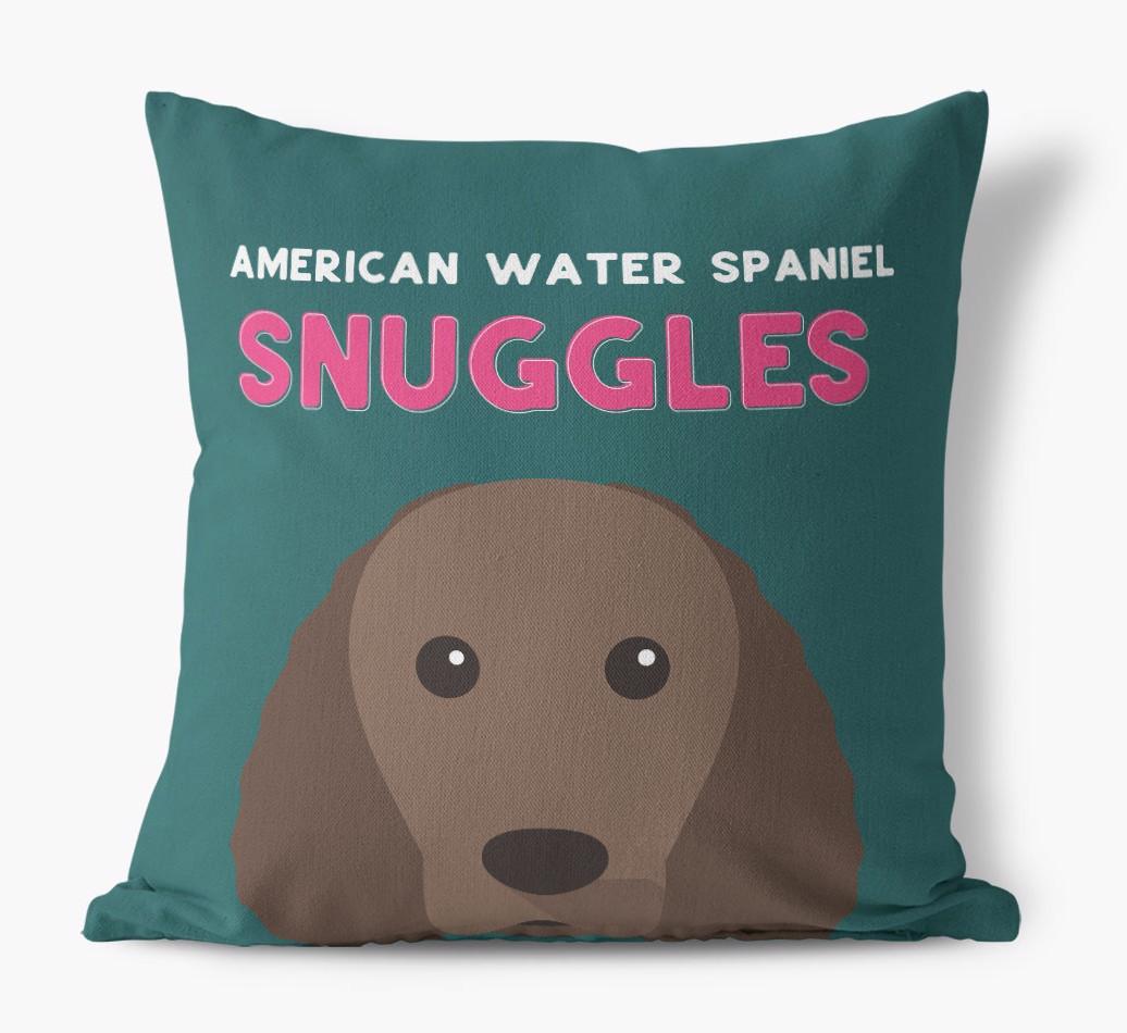 Snuggles: Personalized {breedFullName} Canvas Pillow