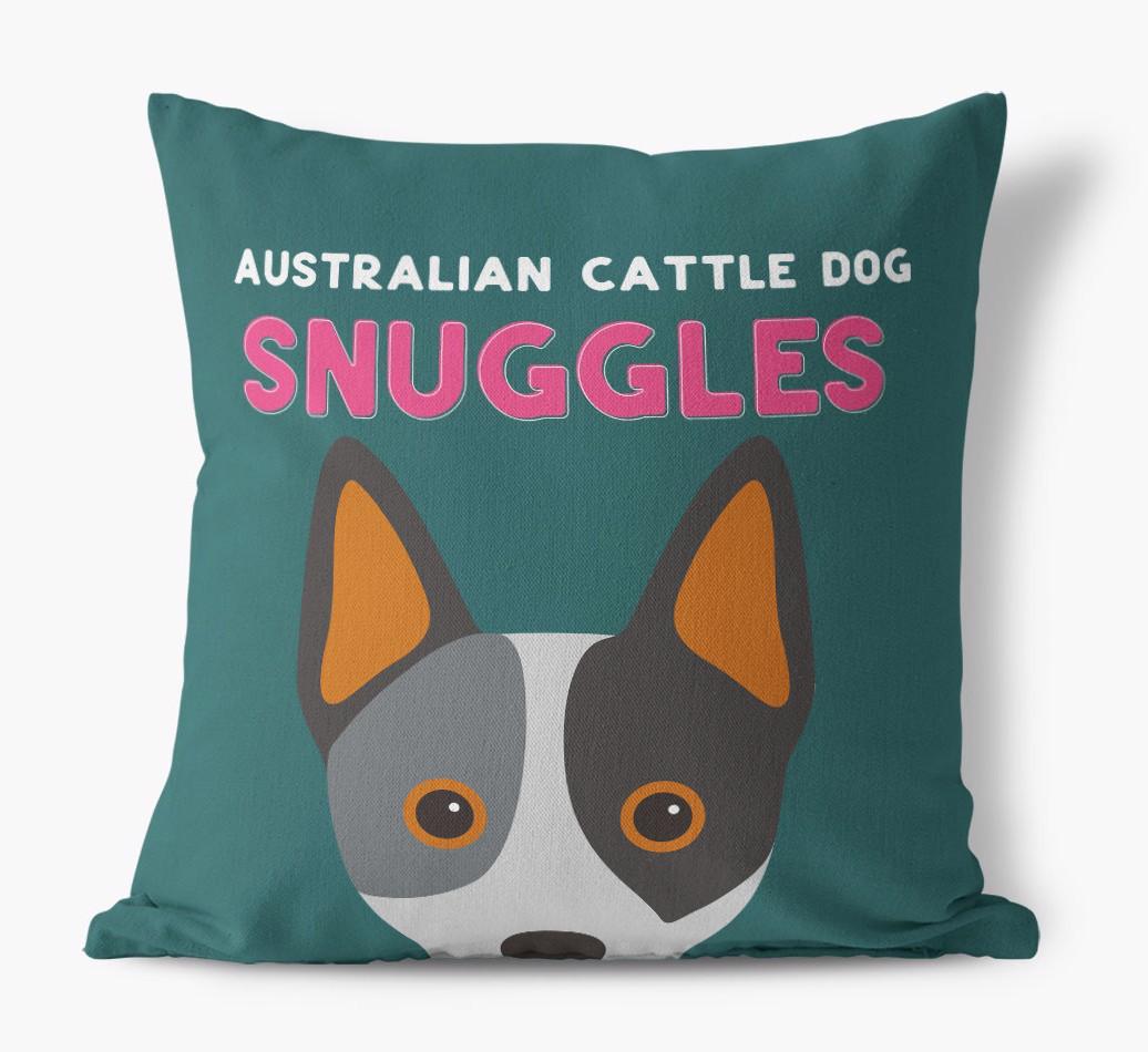 Snuggles: Personalized {breedFullName} Canvas Pillow