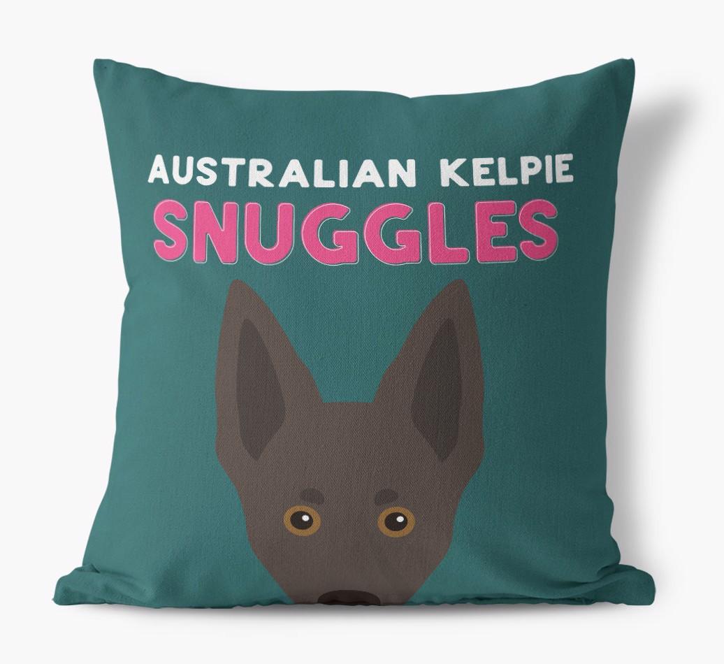 Snuggles: Personalized {breedFullName} Canvas Pillow