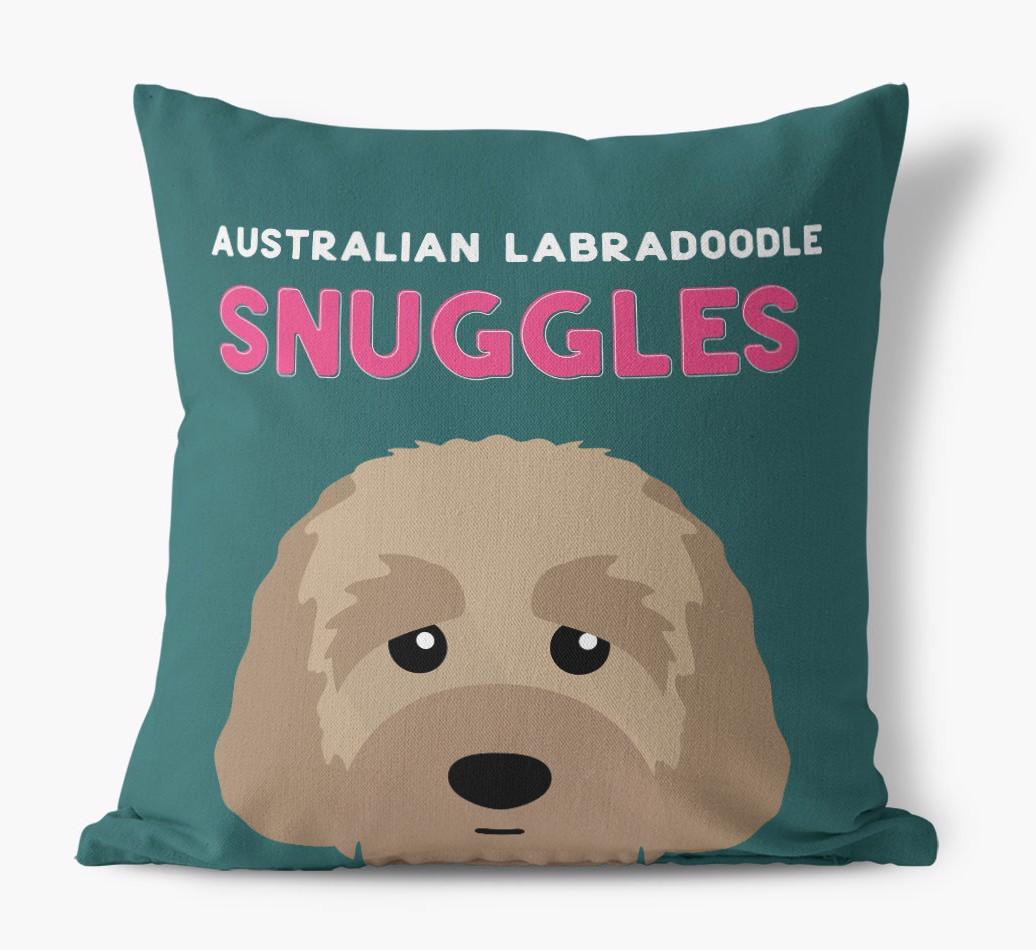 Snuggles: Personalized {breedFullName} Canvas Pillow