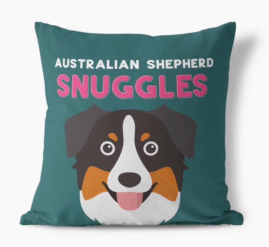 Snuggles: Personalized {breedFullName} Canvas Pillow