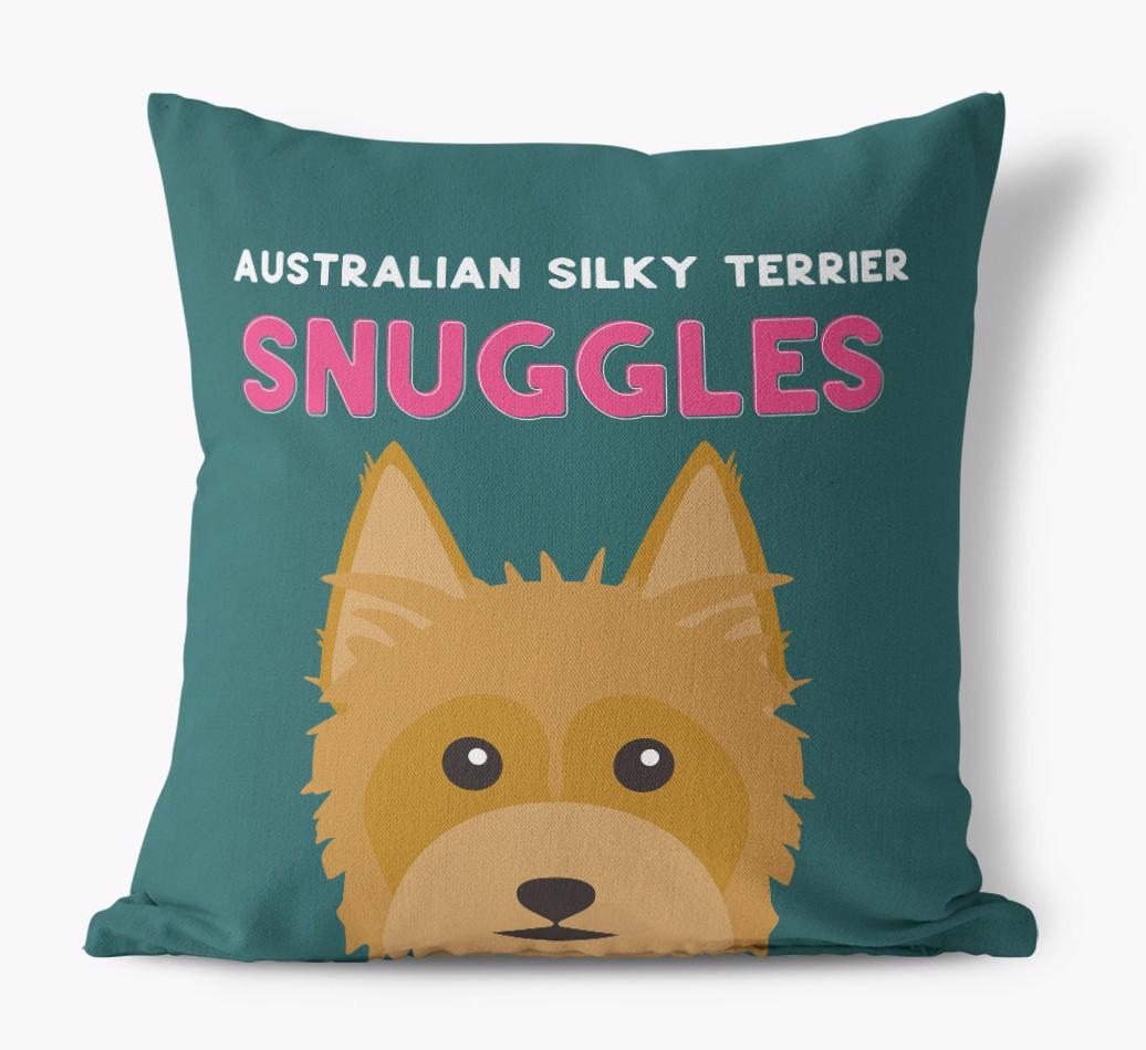Snuggles: Personalized {breedFullName} Canvas Pillow